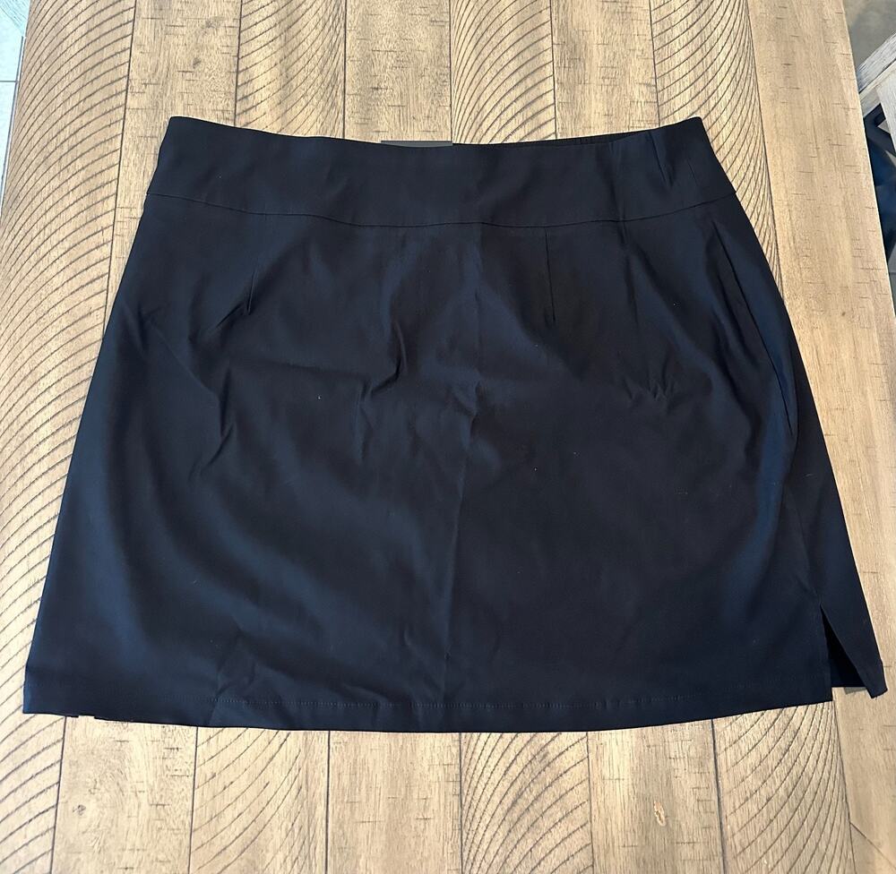 Rafaella Black Skort Women's Size XXL Active Athletic Golf Skirt Built-In Shorts